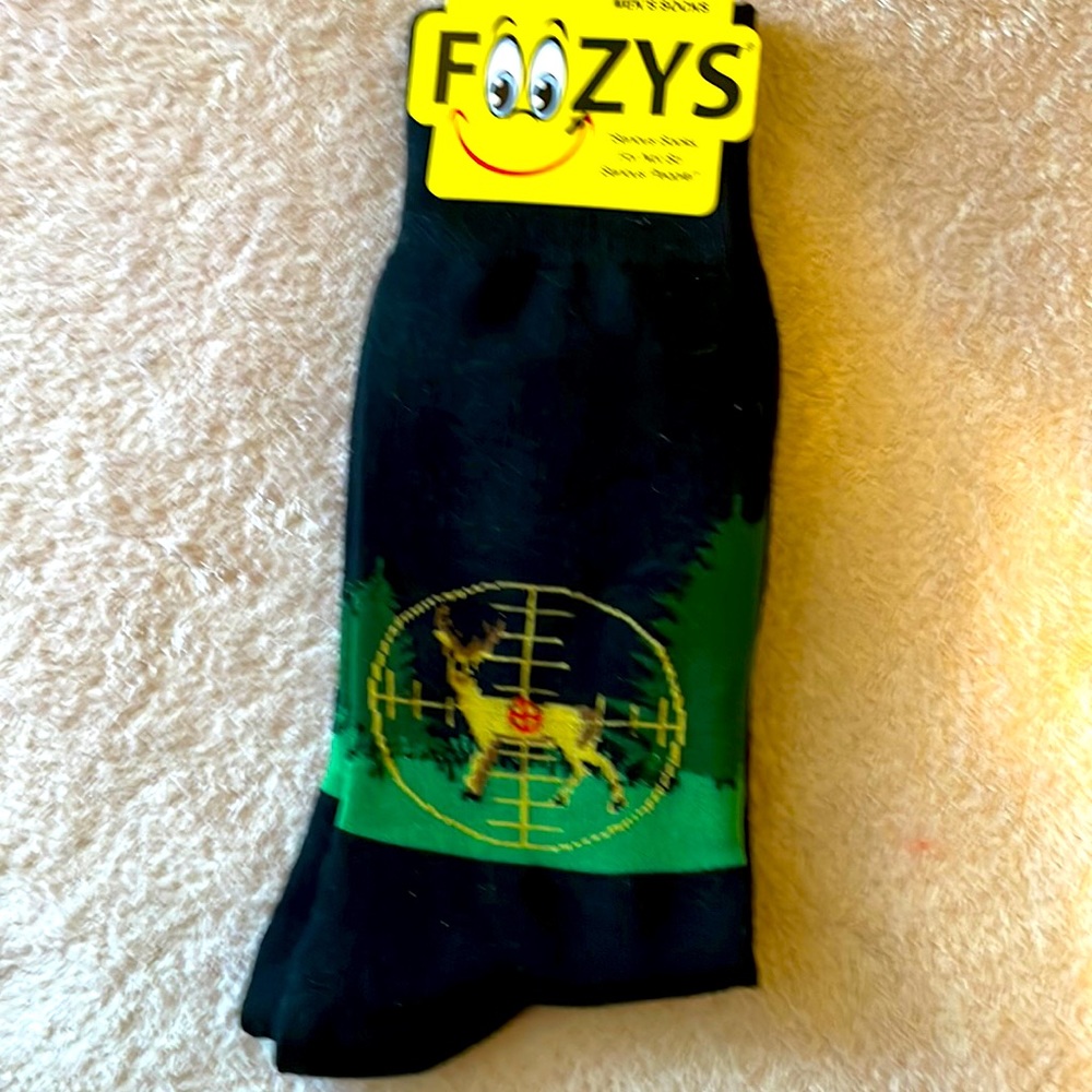 Foozy’s Men’s Collection Black Target Practice (hunting) socks